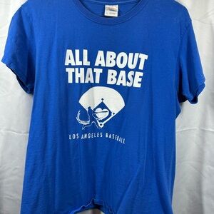Gildan Royal Blue "All About That Base" Los Angeles Baseball Tee